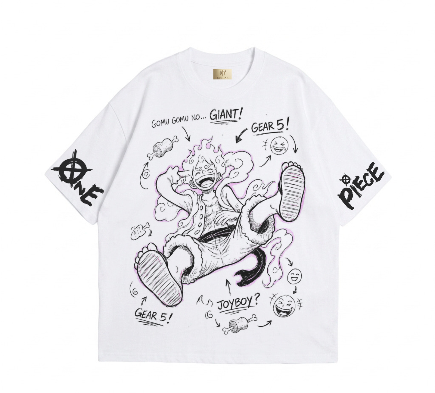 LuFFy G5 - One Piece - T-shirt blanc