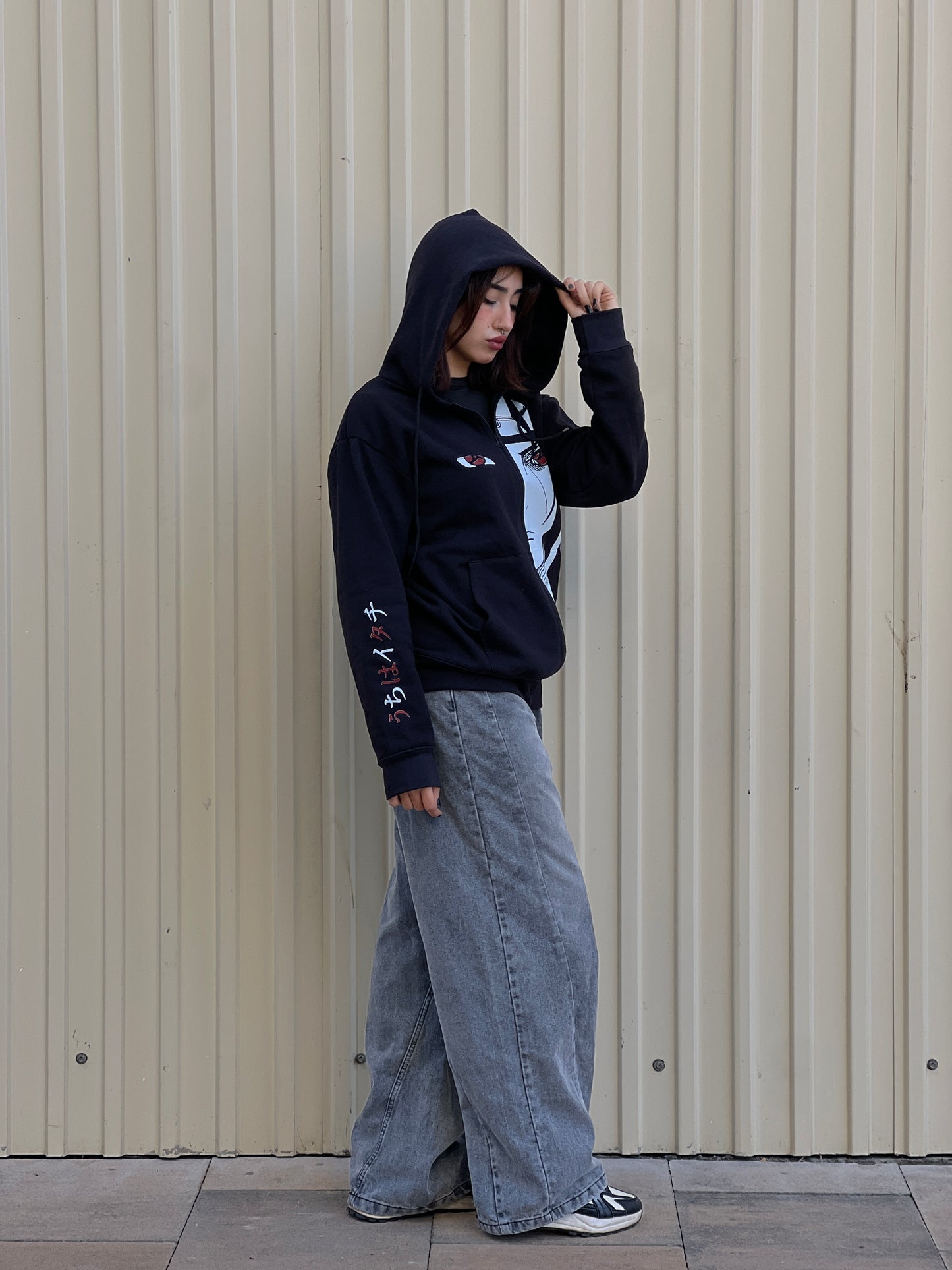 Hoodie Itachi Uchiha Sharingan – Sweat Naruto Akatsuki Unisexe Noir