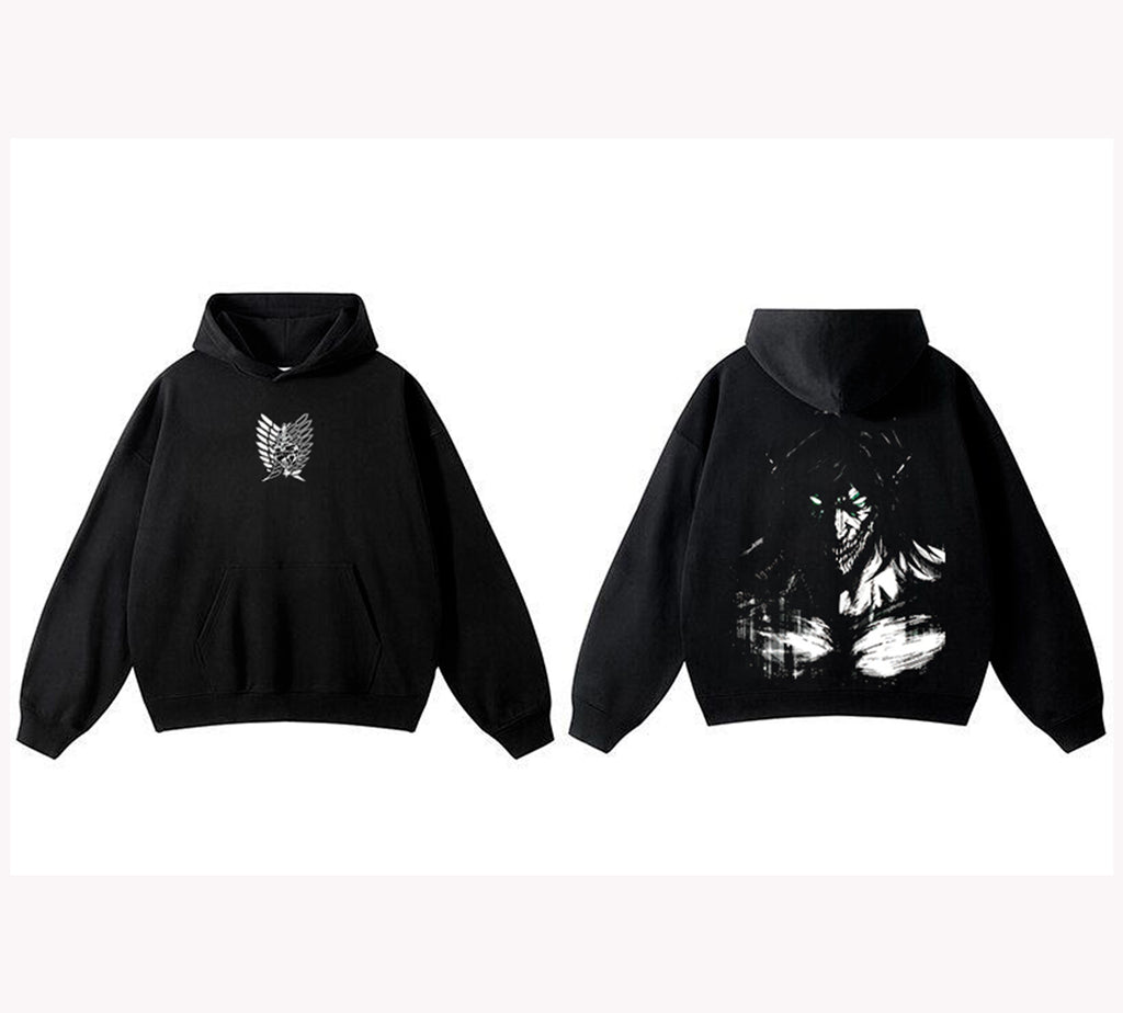 EREN - attack on titan - Black - Hoodie
