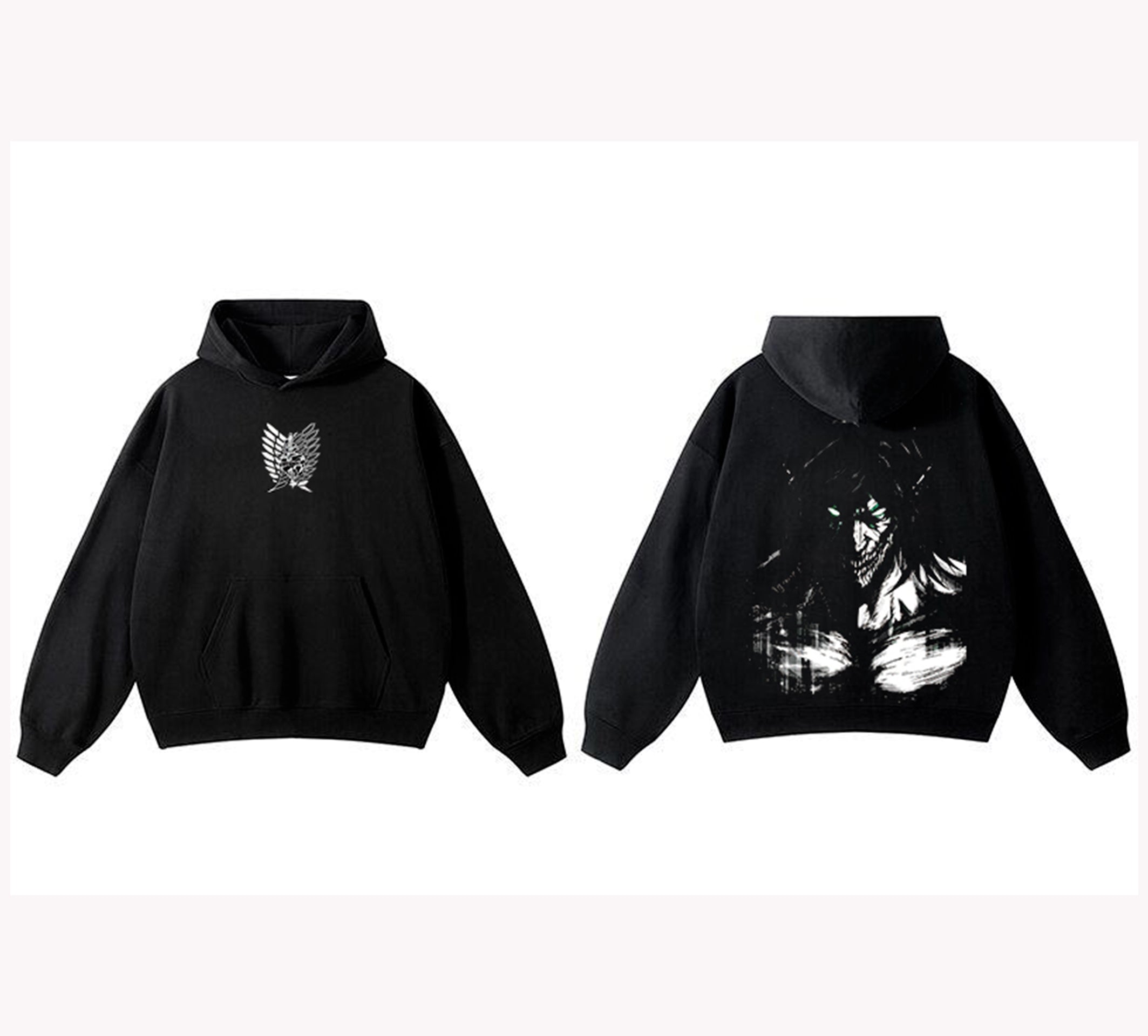 EREN - attack on titan - Black - Hoodie