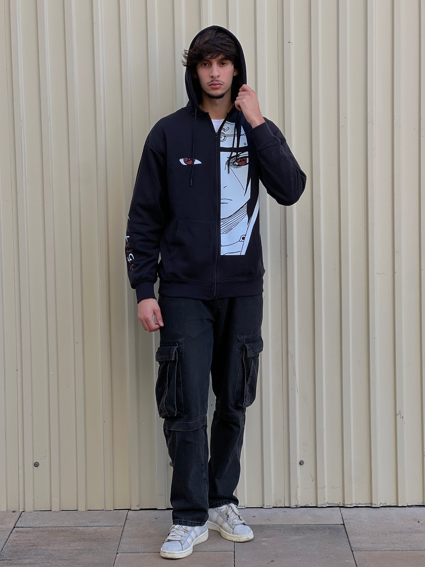 Hoodie Itachi Uchiha Sharingan – Sweat Naruto Akatsuki Unisexe Noir