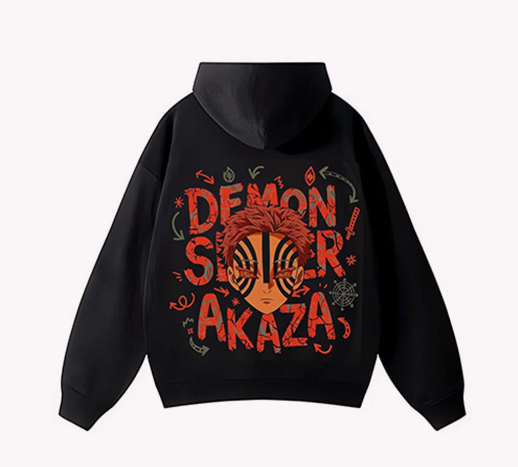 AKAZA Black - DEMON SLAYER - Hoodie