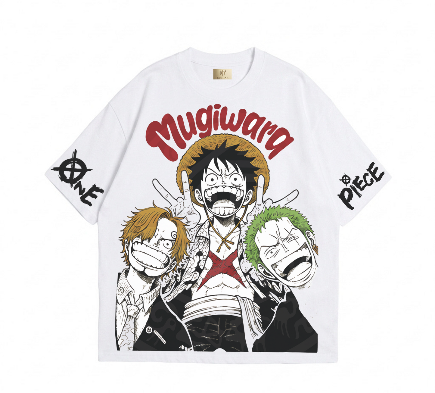 LuFFy MUGIWARA  - One Piece - T-shirt blanc