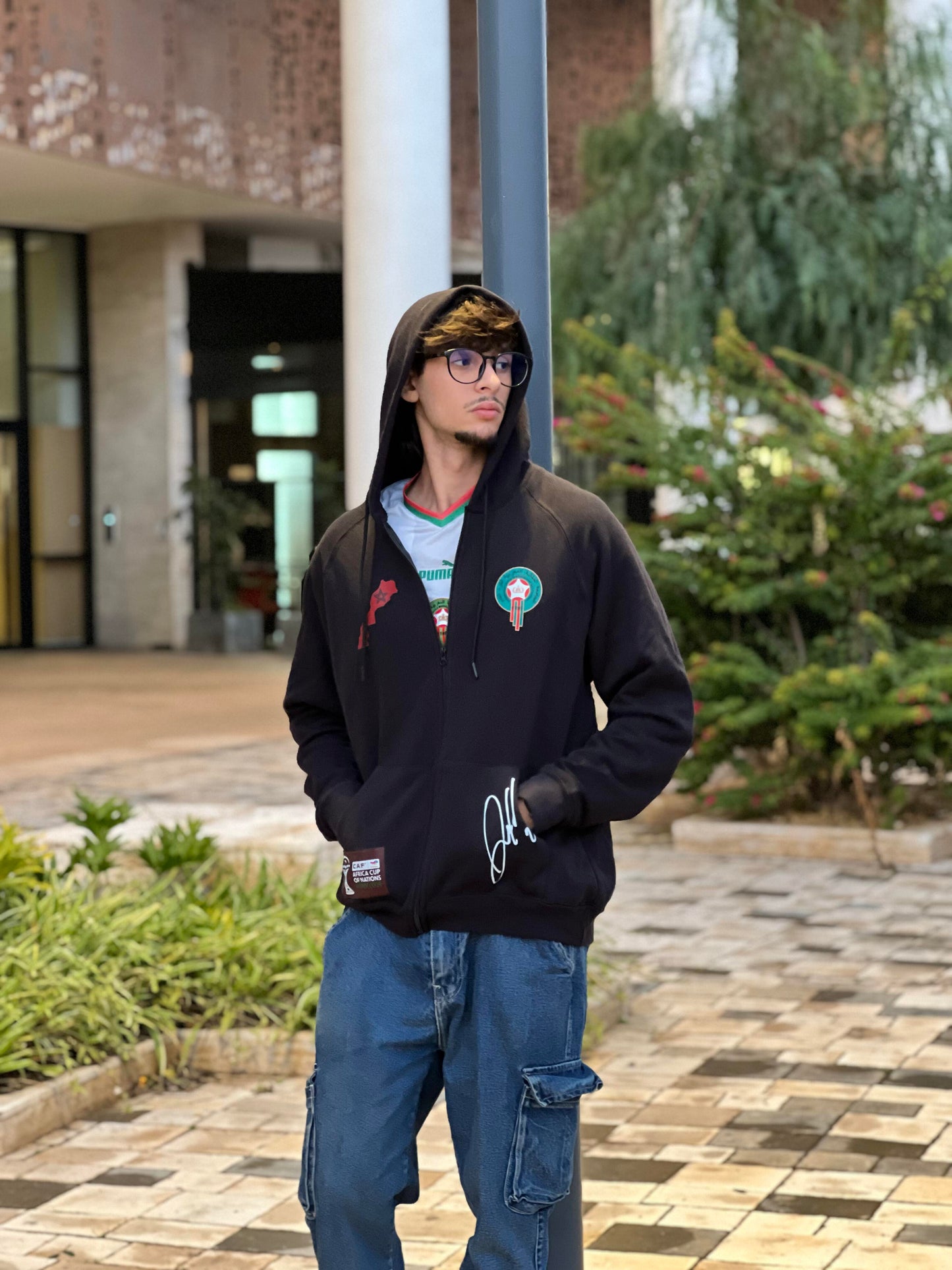 Hoodie zippé "Esprit Atlas" – Édition Spéciale Lions de l’Atlas 🇲🇦