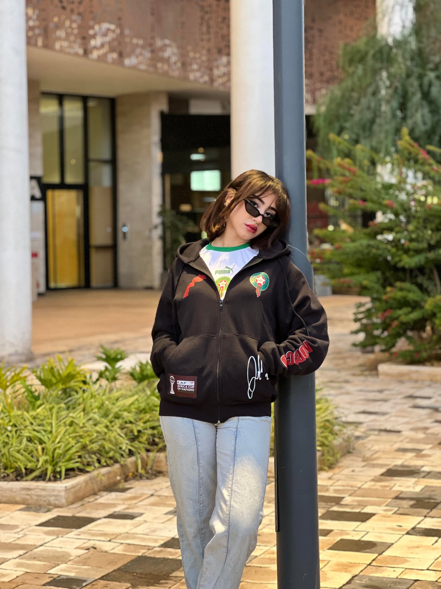 Hoodie zippé "Esprit Atlas" – Édition Spéciale Lions de l’Atlas 🇲🇦